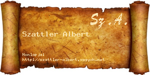 Szattler Albert névjegykártya